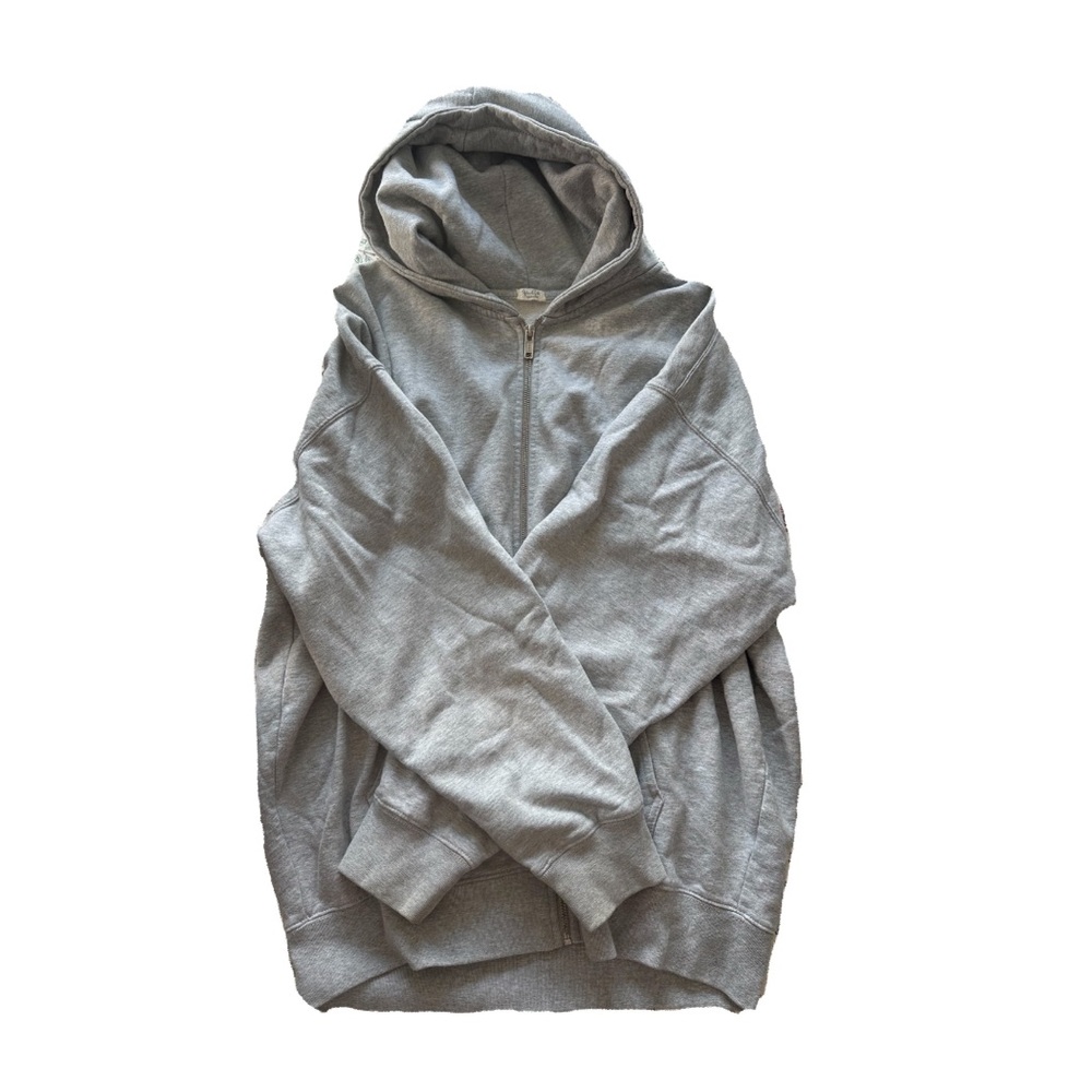 Brandy Melville Gray Zip-Up Hoodie